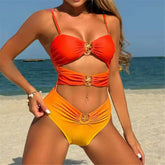 Aelin - Orange & Yellow Ombre Cut Out Monokini
